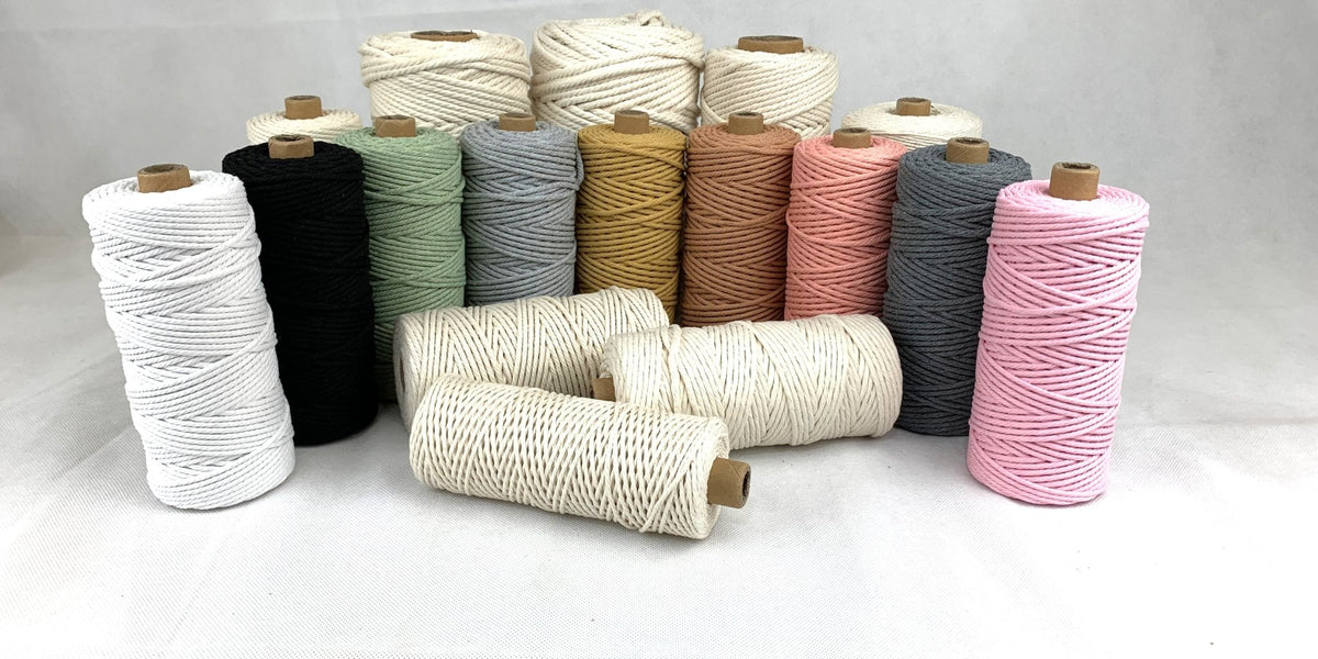 5/10M 10mm Pure Cotton 3 Shares Twisted Rope Macrame Cord String