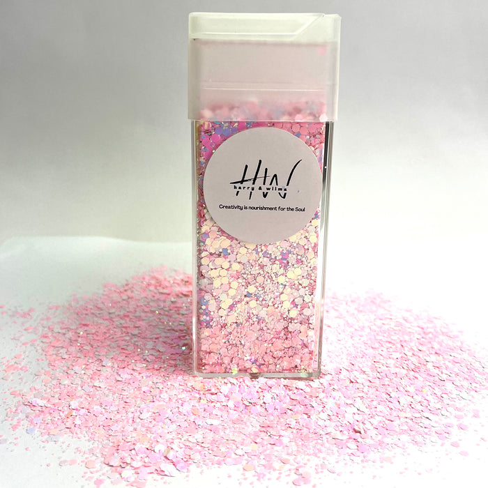 Chunky Glitter Large 125g Super Sparkle - Pink Snow - harry&Wilma