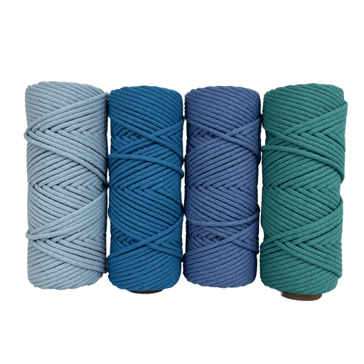 4mm Braided Macrame Cord 50mtr - Baby Blue - Harry & Wilma