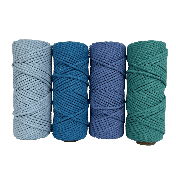 4mm Braided Macrame Cord 50mtr - Baby Blue - Harry & Wilma