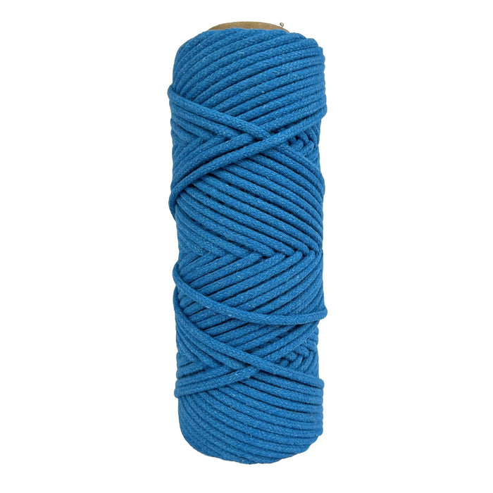 4mm Braided Macrame Cord 50mtr - Blue - Harry & Wilma