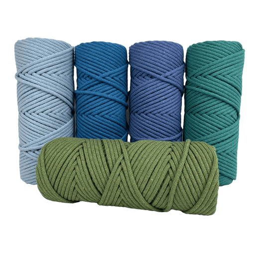 4mm Braided Macrame Cord 50mtr - Denim Blue - Harry & Wilma