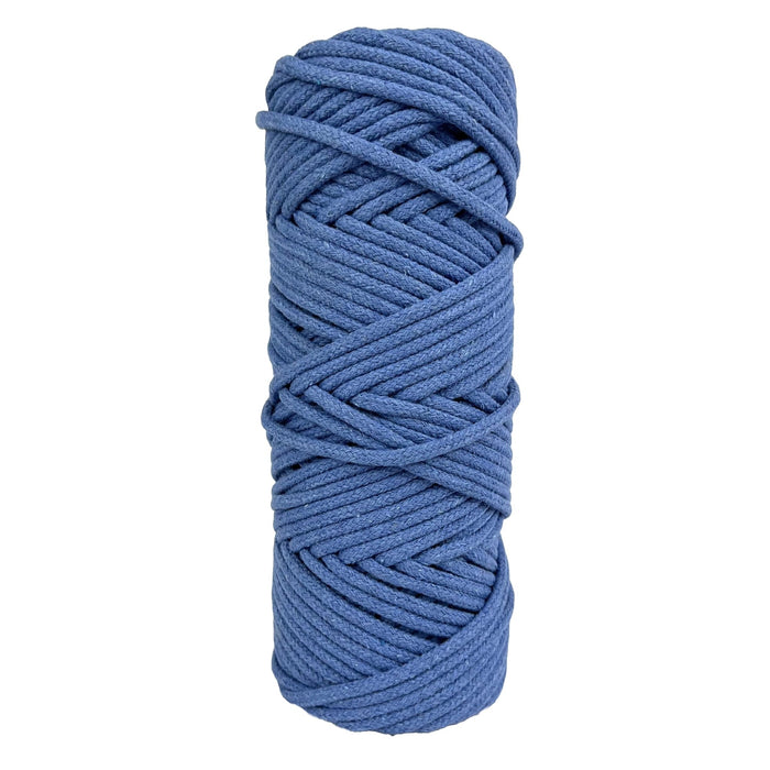 4mm Braided Macrame Cord 50mtr - Denim Blue - Harry & Wilma