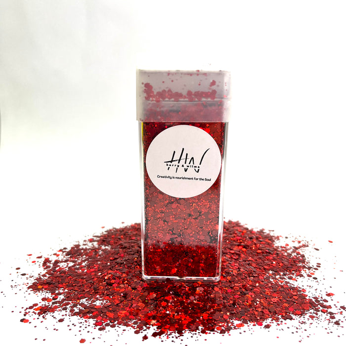 Chunky Glitter Large 125g Super Sparkle -  Magic Red