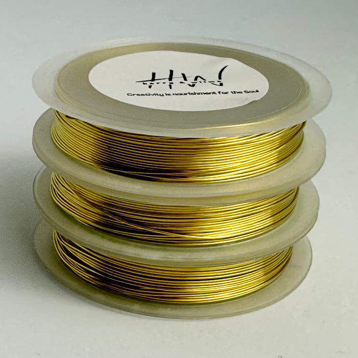 Gold Copper wire 0.6mm 4mt per roll - 3 Rolls