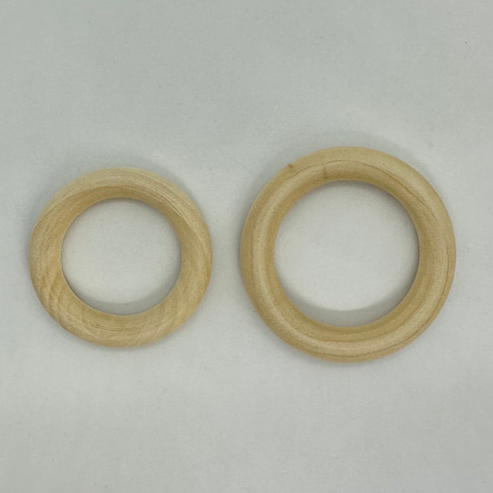 Wood Craft Wooden Rings Natural Asst 20pcs