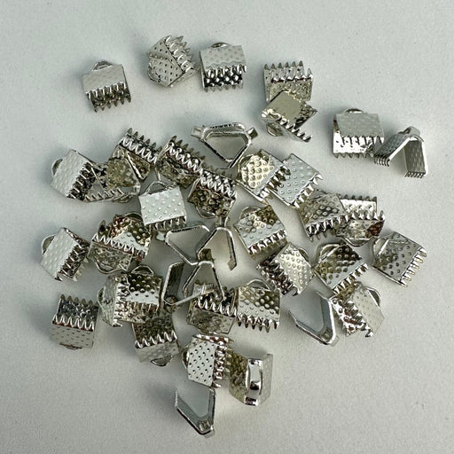 Ribbon Ends Silver (Nickel Free)