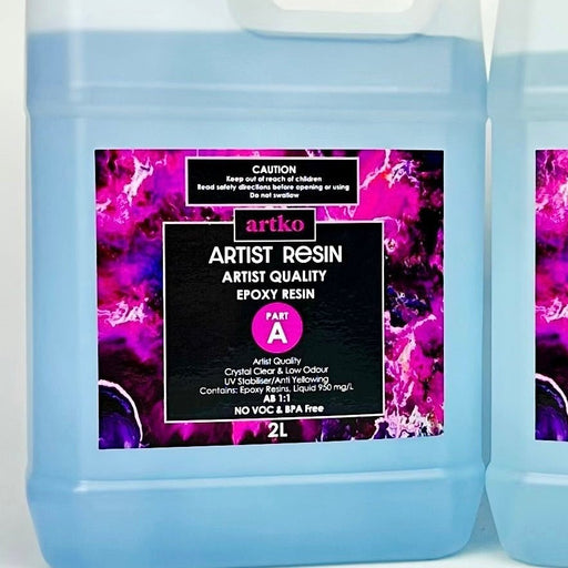 Artist 2 litre PART A ONLY Epoxy Resin - Artist Quality 1:1 Ratio