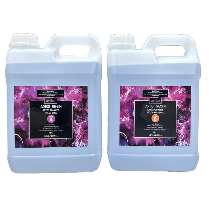 Artist 4 Litre Epoxy Resin Kit - Artist Quality 1:1 Ratio - Harry & Wilma