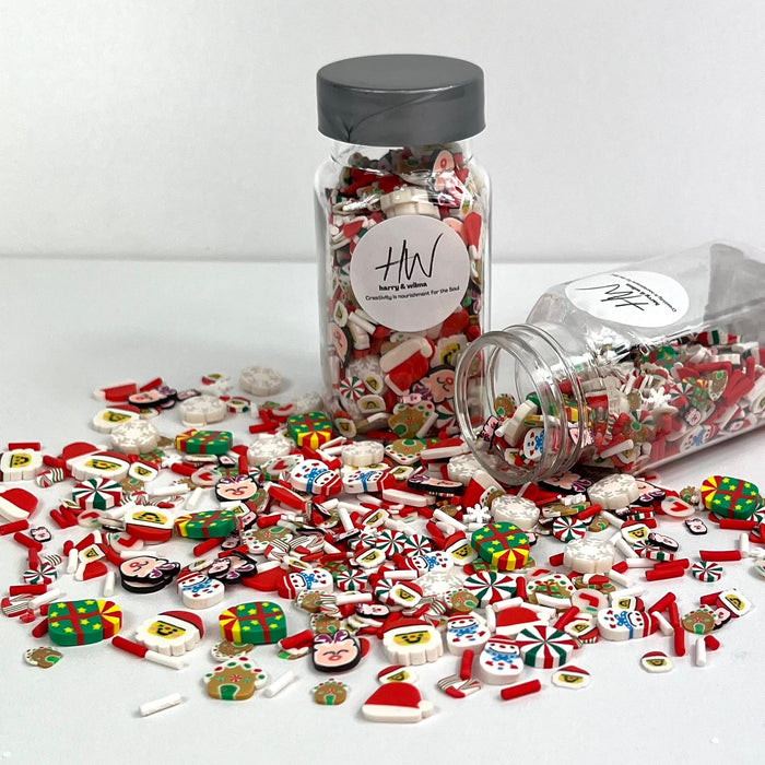 Christmas Polymer Clay Magic Mix Mini jar - Harry & Wilma