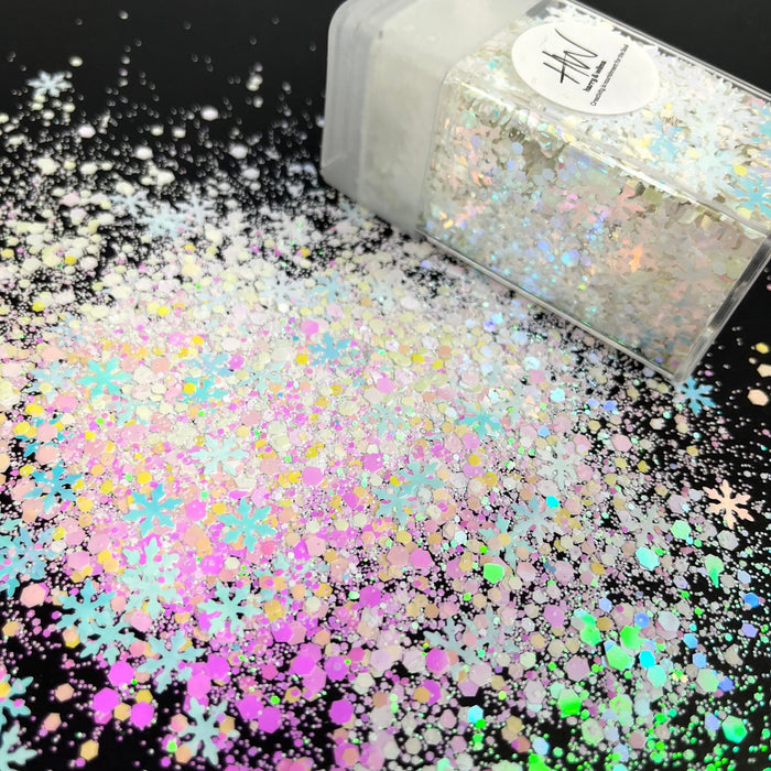 Colour Shift iridescent Christmas Glitter Mix 1.5oz jar - Harry & Wilma