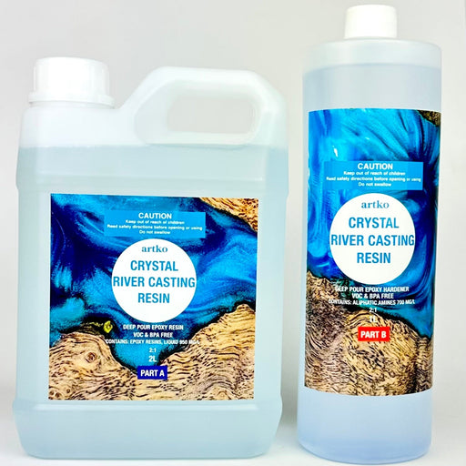 Crystal River Deep Pour Epoxy Resin 2:1 PART B ONLY 3 litre - Harry & Wilma