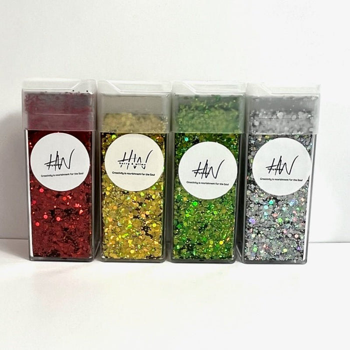 Glitter Bundle - Christmas Chunky 4 Jars - Harry & Wilma