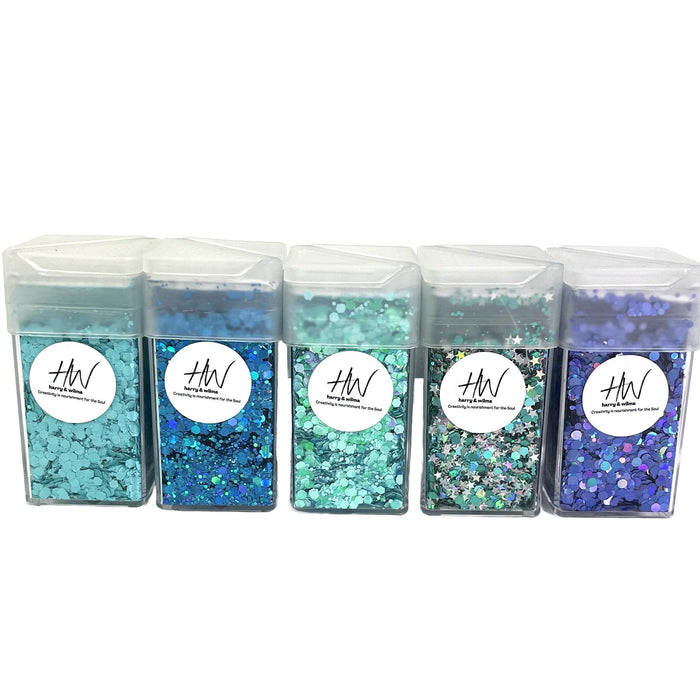 Glitter Bundle - South Seas 5 Jars - Harry & Wilma