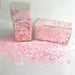 Glitter Shapes Butterflies - Pink Snow 3mm 32g