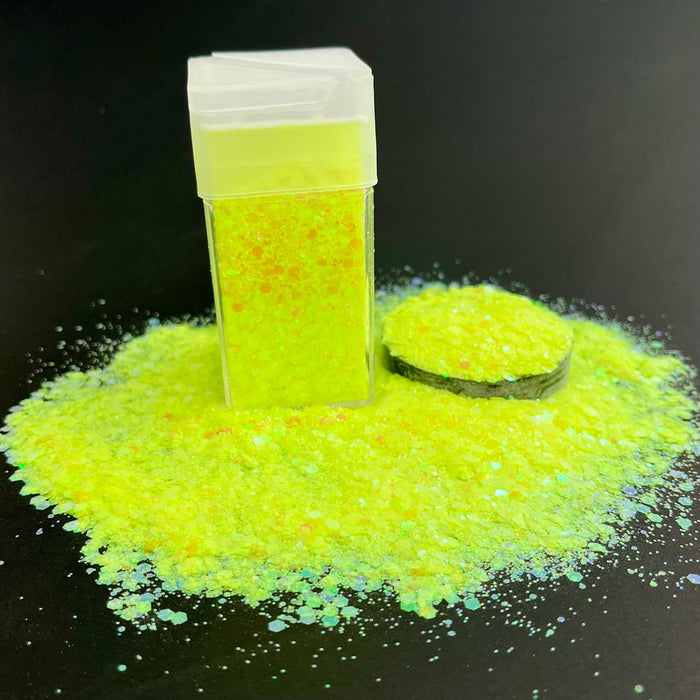 Glow in the Dark Glitter Yellow/Green Lights 42g - Harry & Wilma