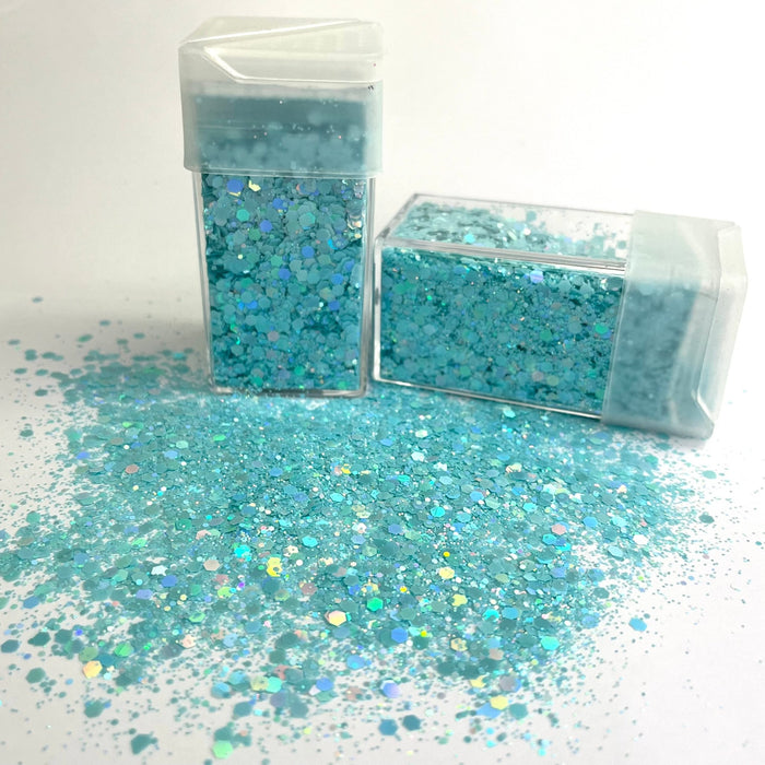 Matte Pastel Glitter Holographic Baby Blue 42g - Harry & Wilma