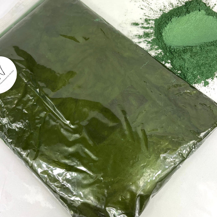 Olive Green BULK Lustre Mica Powder 500g bag - Harry & Wilma