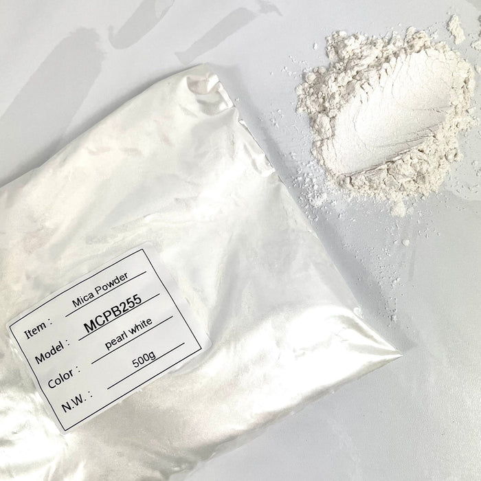 Pearl White BULK Lustre Mica Powder 500g bag - Harry & Wilma