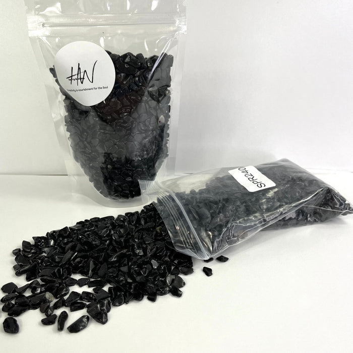 Semi Precious Stone Mix 250g - black odsidian SMALL - Harry & Wilma