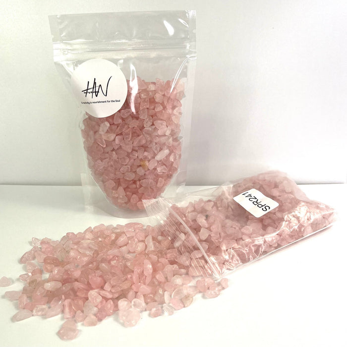 Semi Precious Stone Mix 250g - rose quartz SMALL - Harry & Wilma