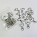 Snap Keychains Heart - Silver 12pcs