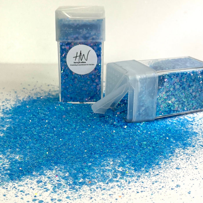 Super Bright Glitter - Bright Blue 42g - Harry & Wilma