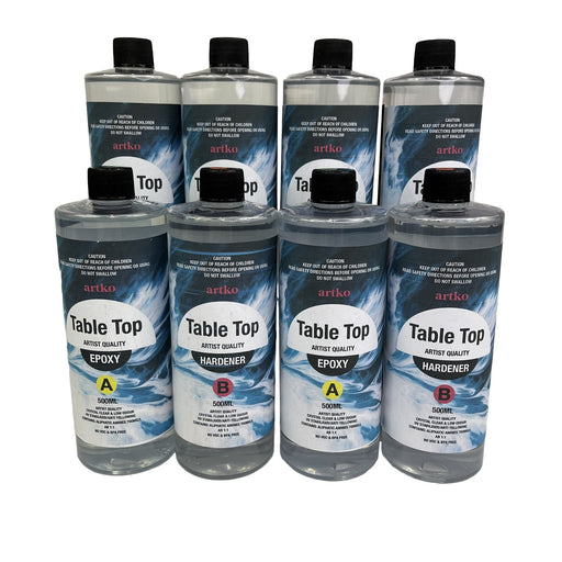 Table Top Epoxy Resin 4 x 1 litre (4litres) Limited Time Deal - Harry & Wilma