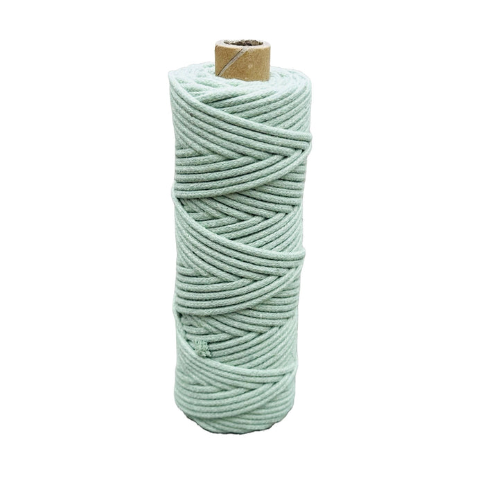 3mm Braided Macrame Cord 50mtr - Soft Green - Harry & Wilma