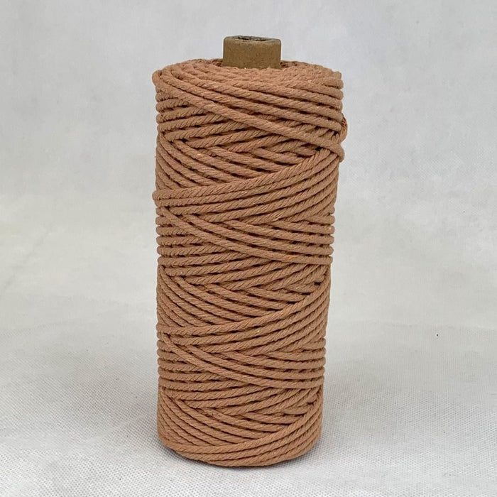 3mm Macrame Cotton Cord Brown 100mtr roll - Harry & Wilma