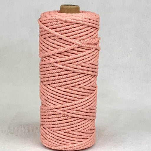 3mm Macrame Cotton Cord Peach 100mtr roll - Harry & Wilma