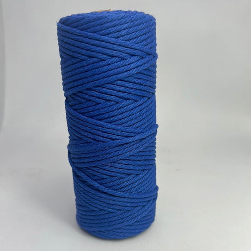 3mm Macrame Cotton Cord Royal Blue 100mtr roll - Harry & Wilma