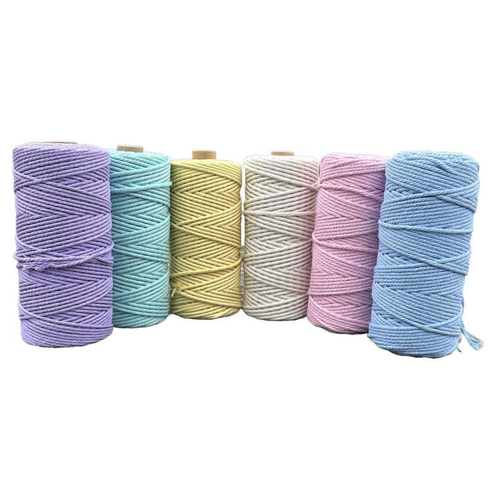 3mm Perfectly Pastel Macrame Bundle 6 Rolls - Harry & Wilma