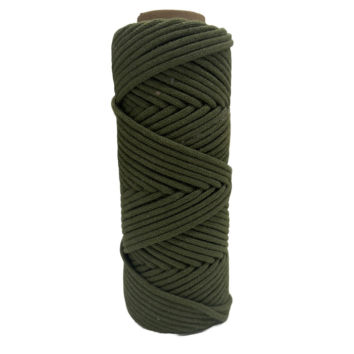 4mm Braided Macrame Cord 50mtr - Moss Green - Harry & Wilma