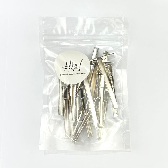 Alligator Hairclips Silver - 20pcs - Harry & Wilma