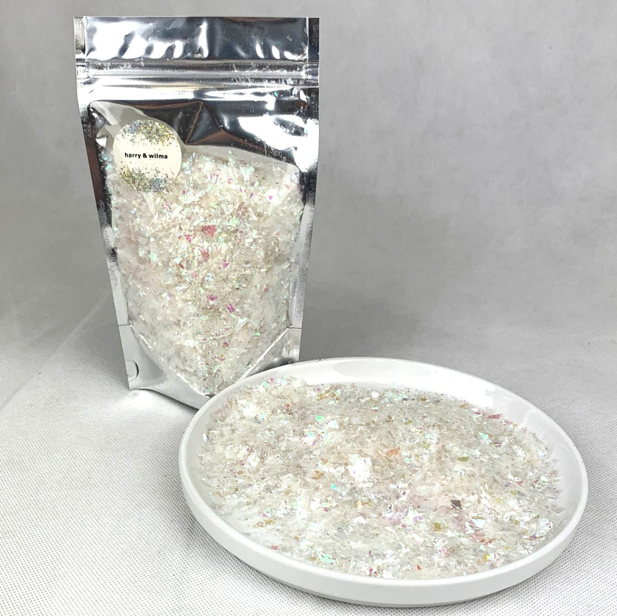 50g Pack/bag of Iridescent White Fine High Quality Glitter 4 Craft