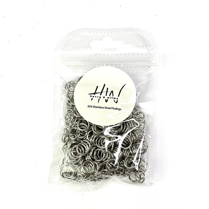 Jump Rings 8mm 400pcs - Stainless Steel