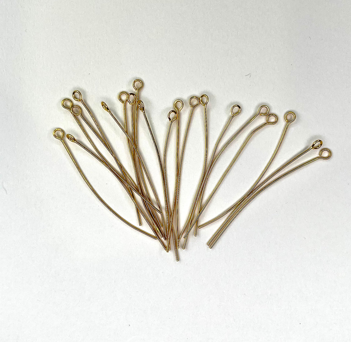 Eye Pins Gold 18K 50mm 20pcs - Stainless Steel — Harry & Wilma