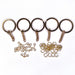 5 Keyrings,  30 x Jump Rings &  20 x 10mm Mini Screws (Nickel Free) - Gold