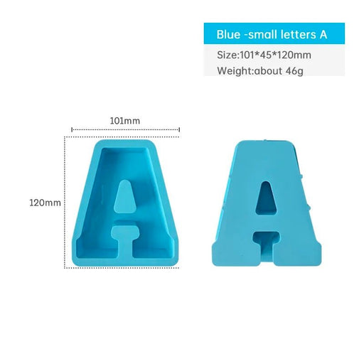 Silicone Mould - Letter A 12cm x 3cm - Harry & Wilma