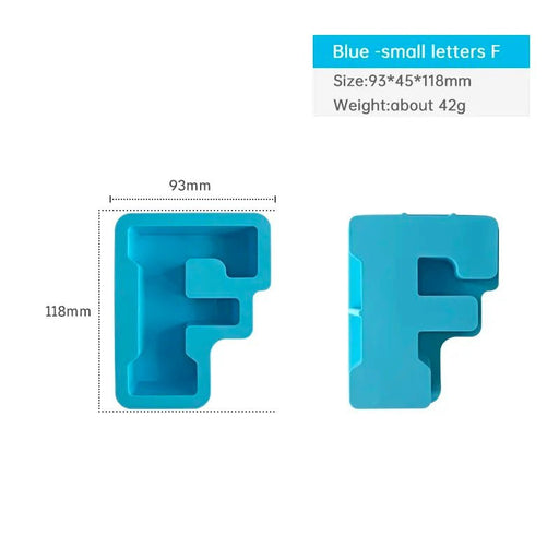 Silicone Mould - Letter F 12cm x 3cm - Harry & Wilma