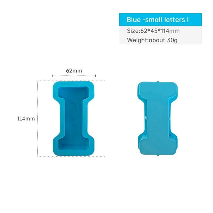 Silicone Mould - Letter I 12cm x 3cm - Harry & Wilma