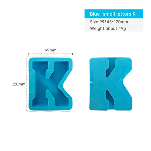 Silicone Mould - Letter K 12cm x 3cm - Harry & Wilma