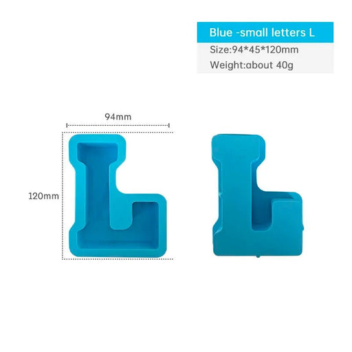 Silicone Mould - Letter L 12cm x 3cm - Harry & Wilma