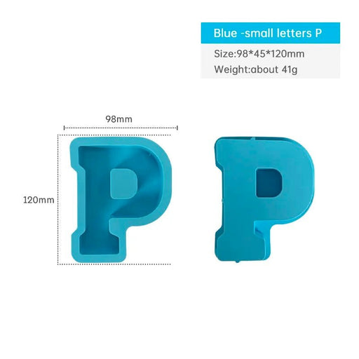 Silicone Mould - Letter P 12cm x 3cm - Harry & Wilma