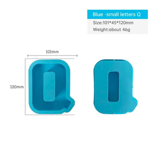 Silicone Mould - Letter Q 12cm x 3cm - Harry & Wilma