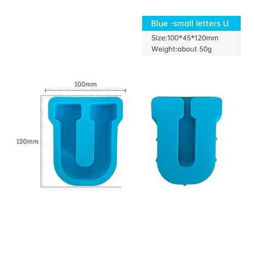 Silicone Mould - Letter U 12cm x 3cm - Harry & Wilma