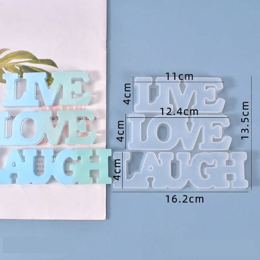 Silicone Mould - "Live Love Laugh" - Harry & Wilma