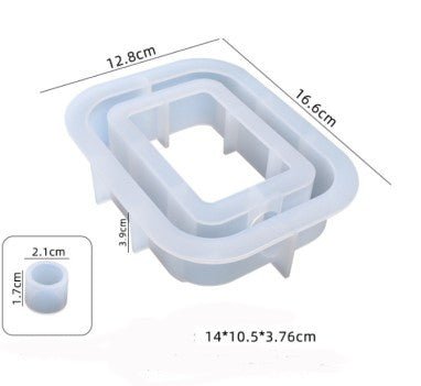 Silicone Mould - Rectangle Flower Vase - Harry & Wilma