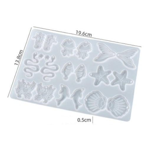 Silicone Mould - Sea Theme 13cm x 19cm - Harry & Wilma